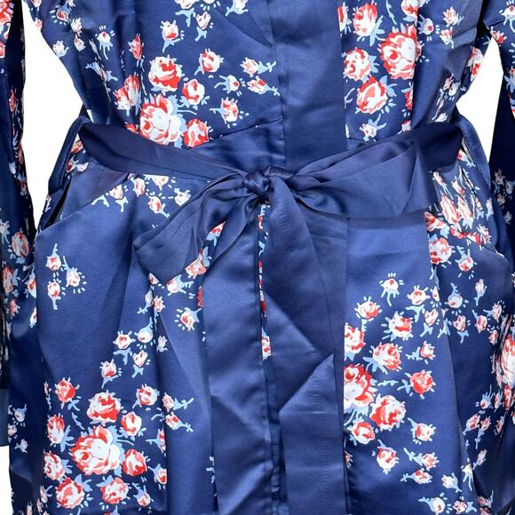 Morgan Lane X Fab Fit Fun The Allie Floral Tie Front Robe Women Small Medium NWT - Picture 5 of 7